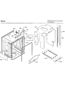 Frame parts for Bosch Dishwasher SHE3ARF6UC/22 from AppliancePartsPros.com