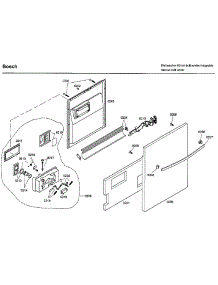 Door parts for Bosch Dishwasher SHX33A02UC/30 from AppliancePartsPros.com