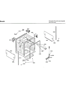 Frame parts for Bosch Dishwasher SHX33A02UC/30 from AppliancePartsPros.com