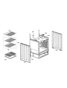 Racks  /  Side Panel parts for Bosch Range HES442U/02 from AppliancePartsPros.com
