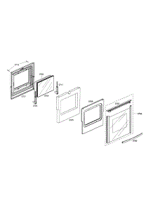 Door parts for Bosch Range HES442U/02 from AppliancePartsPros.com