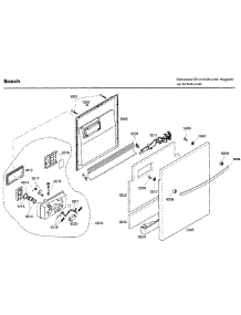 Door parts for Bosch Dishwasher SHX43C05UC/46 from AppliancePartsPros.com