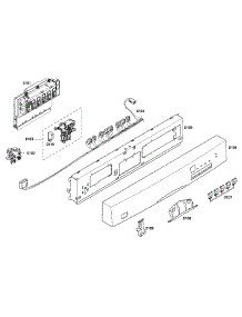 Front Panel parts for Bosch Dishwasher SHE43P06UC/56 from AppliancePartsPros.com