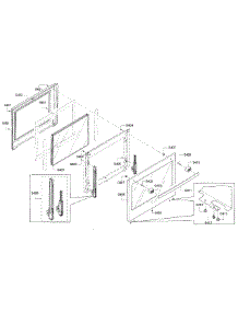Door parts for Bosch Wall Oven HBL8651UC/01 from AppliancePartsPros.com