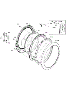 Door parts for Bosch Washer WFVC6450UC/29 from AppliancePartsPros.com