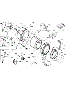 Drum parts for Bosch Washer WFVC6450UC/20 from AppliancePartsPros.com