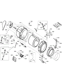 Drum parts for Bosch Washer WFVC6450UC/24 from AppliancePartsPros.com