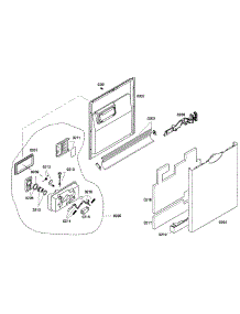 Door Assembly parts for Bosch Dishwasher SHE44C05UC/48 from AppliancePartsPros.com
