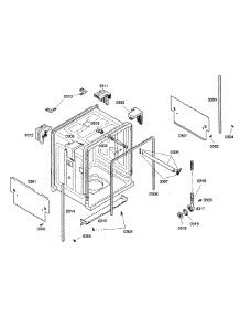 Cabinet parts for Bosch Dishwasher SHE44C06UC/36 from AppliancePartsPros.com