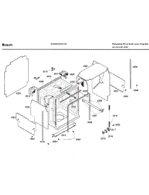 Frame parts for Bosch Dishwasher SHX46A05UC/36 from AppliancePartsPros.com