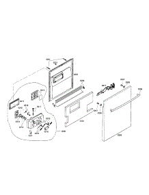 Door parts for Bosch Dishwasher SHX46L05UC/18 from AppliancePartsPros.com