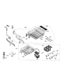 Racks parts for Bosch Dishwasher SHX46L05UC/18 from AppliancePartsPros.com