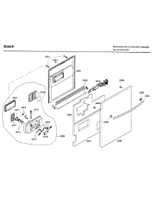 Door parts for Bosch Dishwasher SHX46A05UC/26 from AppliancePartsPros.com