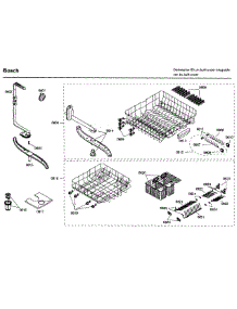 Rack parts for Bosch Dishwasher SHX46A05UC/26 from AppliancePartsPros.com