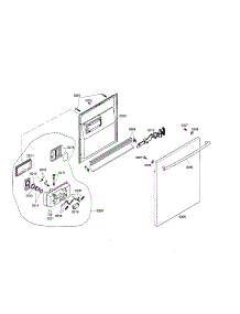 Door parts for Bosch Dishwasher SHX36L05UC/21 from AppliancePartsPros.com