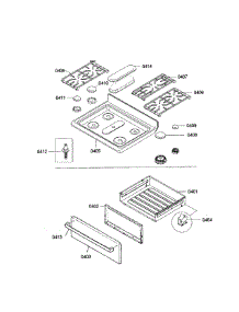 Top Assembly  /  Drawer parts for Bosch Range HGS5053UC/06 from AppliancePartsPros.com