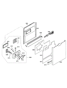 Door Assembly parts for Bosch Dishwasher SHE43P16UC/56 from AppliancePartsPros.com