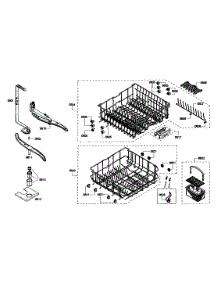 Spray Arm  /  Racks parts for Bosch Dishwasher SHE43F15UC/60 from AppliancePartsPros.com