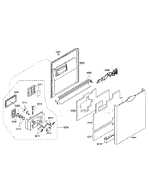 Door Assembly parts for Bosch Dishwasher SHE43P02UC/56 from AppliancePartsPros.com