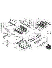 Rack parts for Bosch Dishwasher SHE9PT55UC/86 from AppliancePartsPros.com