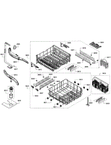 Baskets parts for Bosch Dishwasher SHE68R52UC/69 from AppliancePartsPros.com