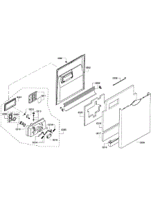 Door Assembly parts for Bosch Dishwasher SHE55M16UC/60 from AppliancePartsPros.com