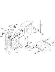 Cabinet parts for Bosch Dishwasher SHE68R55UC/69 from AppliancePartsPros.com