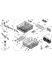 Baskets parts for Bosch Dishwasher SHE68R55UC/69 from AppliancePartsPros.com