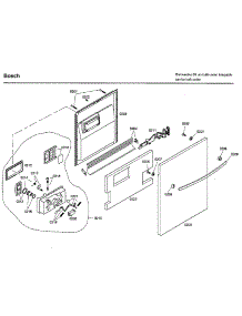 Door parts for Bosch Dishwasher SHX33A02UC/40 from AppliancePartsPros.com