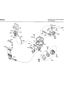 Pump parts for Bosch Dishwasher SHX33A02UC/40 from AppliancePartsPros.com