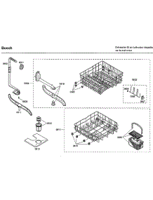 Rack parts for Bosch Dishwasher SHX33A02UC/40 from AppliancePartsPros.com