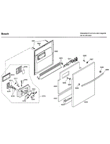 Door parts for Bosch Dishwasher SHX33A02UC/43 from AppliancePartsPros.com