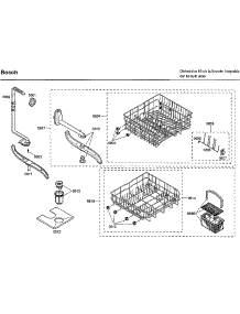 Rack parts for Bosch Dishwasher SHX33A02UC/43 from AppliancePartsPros.com