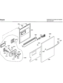 Door parts for Bosch Dishwasher SHX33A02UC/36 from AppliancePartsPros.com
