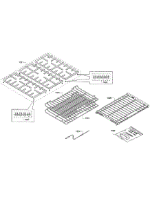 Rack Asy parts for Bosch Range HGIP054UC/03 from AppliancePartsPros.com