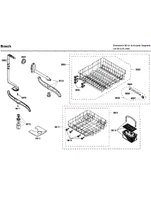 Rack parts for Bosch Dishwasher SHX43C05UC/53 from AppliancePartsPros.com