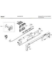 Control Panel parts for Bosch Dishwasher SHX43C05UC/50 from AppliancePartsPros.com