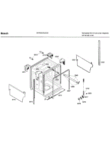 Cabinet parts for Bosch Dishwasher SHX43C05UC/50 from AppliancePartsPros.com