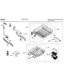Baskets parts for Bosch Dishwasher SHX43C05UC/50 from AppliancePartsPros.com