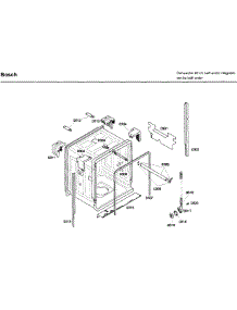 Frame parts for Bosch Dishwasher SHX43C05UC/52 from AppliancePartsPros.com