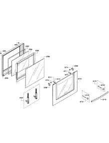 Lower Door Assembly parts for Bosch Wall Oven HBL8650UC/07 from AppliancePartsPros.com