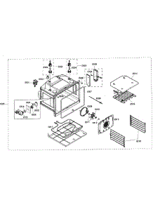 Upper Oven Assembly parts for Bosch Wall Oven HBL8650UC/01 from AppliancePartsPros.com