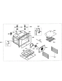 Lower Oven Assembly parts for Bosch Wall Oven HBL8650UC/01 from AppliancePartsPros.com