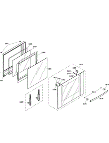 Upper Door Assembly parts for Bosch Wall Oven HBL8650UC/03 from AppliancePartsPros.com