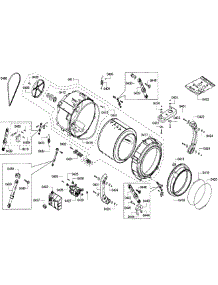 Drum parts for Bosch Washer WFVC6450UC/27 from AppliancePartsPros.com