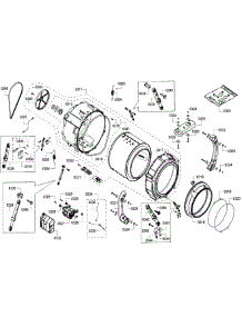 Drum parts for Bosch Washer WFVC6450UC/26 from AppliancePartsPros.com