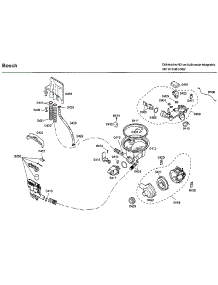 Pump parts for Bosch Dishwasher SHX33A02UC/36 from AppliancePartsPros.com