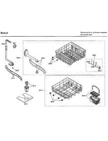 Rack parts for Bosch Dishwasher SHX33A02UC/36 from AppliancePartsPros.com