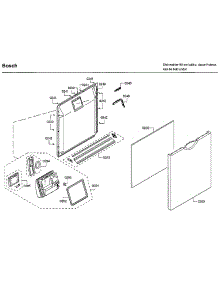 Door parts for Bosch Dishwasher SHE3ARF2UC/22 from AppliancePartsPros.com