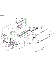 Door parts for Bosch Dishwasher SHX33A02UC/38 from AppliancePartsPros.com